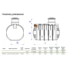 Bio Easy Flow WIRO 8 GOLD - wymiary oczyszczalni