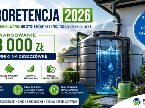 Mikroretencja 2026 – dofinansowanie do deszczówki
