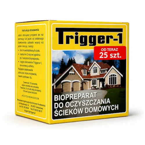 Trigger-1 bakterie i enzymy do oczyszczalni oraz szamba