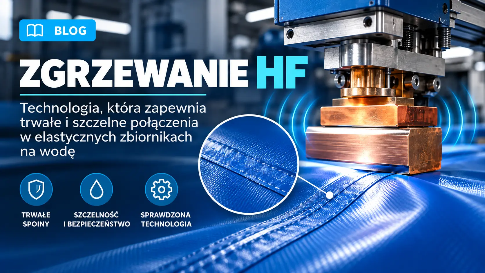 Zgrzewanie HF – technologia elastycznych zbiorników na wodę Zgrzewanie HF elastycznych zbiorników na wodę – technologia High Frequency
