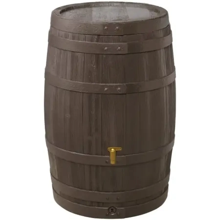 Beczka na deszczówkę VINO 250 l - Ciemne Drewno 1