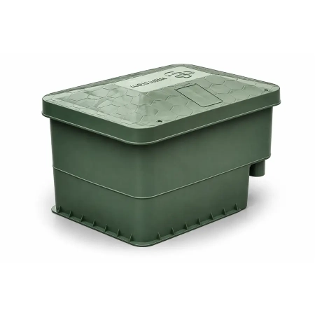 Skrzynka AQTech Aquabin 58x45x25 cm widok z boku obudowa dmuchawy oczyszczalni