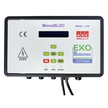 Sterownik ASC MonoBloc do oczyszczalni biologicznej 2-zaworowej – nowoczesny panel sterowania Delfin PRO