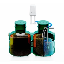 Oczyszczalnia biologiczna SBS BioSolid 4 CLASSIC - przekrój