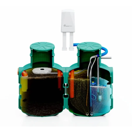 Oczyszczalnia biologiczna SBS BioSolid 4 CLASSIC - przekrój