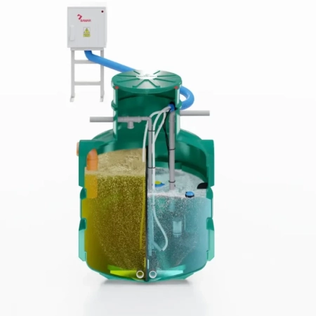 Moduł biologiczny SBR Bio Solid 4 Classic - przekrój