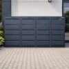KUBA hybrydowa 1×240 l + 3×120 l – zabudowa na cztery kosze przy domu