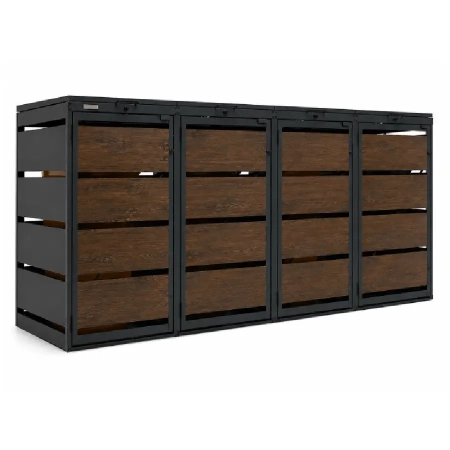 Zabudowa koszy na śmieci KUBA 120-4 - Dark Oak