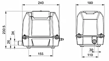 SECOH JDK-S 150 - wymiary