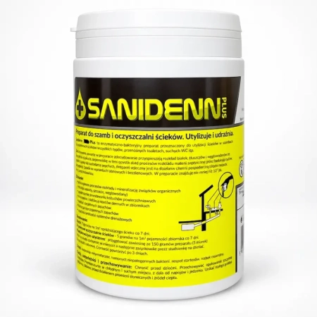 Sanidenn Plus 900 g – bakterie i enzymy do szamba, oczyszczalni i drenażu