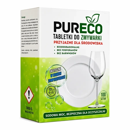 Pureco Tabletki do Zmywarki 100 szt Ekologiczne