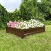 Podwyższona grządka ogrodowa metalowa 20 cm 0,65x2 m stal ocynkowana - kwietnik