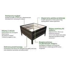 Podwyższona grządka ogrodowa metalowa 20 cm 0,65x2 m stal ocynkowana - opis Podwyższona grządka ogrodowa metalowa 20 cm 0,65x2 m stal ocynkowana - opis
