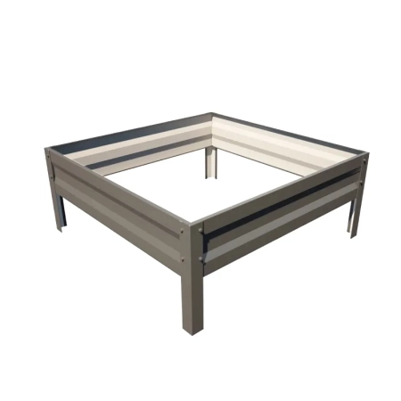 Podwyższona grządka ogrodowa metalowa 20 cm 0,65x1 m stal ocynkowana - antracyt