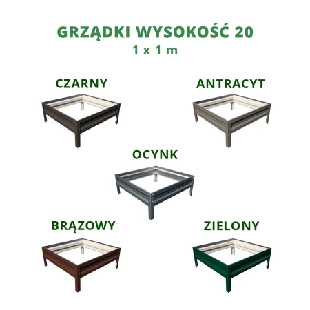 Podwyższona grządka ogrodowa metalowa 20 cm - modele