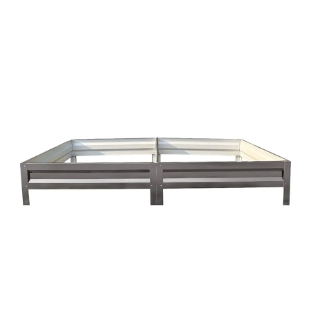 Podwyższona grządka ogrodowa metalowa 20 cm 0,65x2 m stal ocynkowana - antracyt