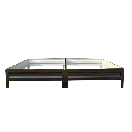 Podwyższona grządka ogrodowa metalowa 20 cm 0,65x2 m stal ocynkowana - czarna
