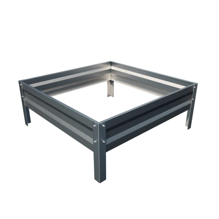 Podwyższona grządka ogrodowa metalowa 20 cm 0,65x1 m stal ocynkowana - czarny