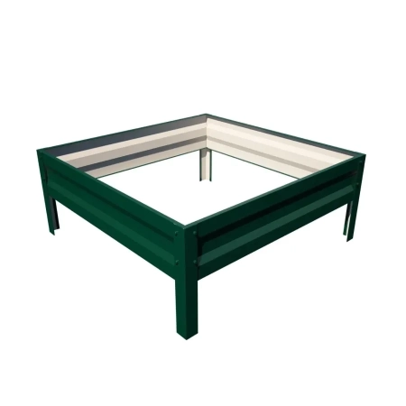 Podwyższona grządka ogrodowa metalowa 20 cm 0,65x1 m stal ocynkowana - zielony