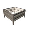 Podwyższona grządka ogrodowa metalowa 40 cm 0,65x1 m - antracyt