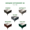 Podwyższona grządka ogrodowa metalowa 40 cm 0,65x1 m - kolory i wzory