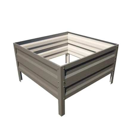Podwyższona grządka ogrodowa metalowa 40 cm 0,65x1 m - antracyt