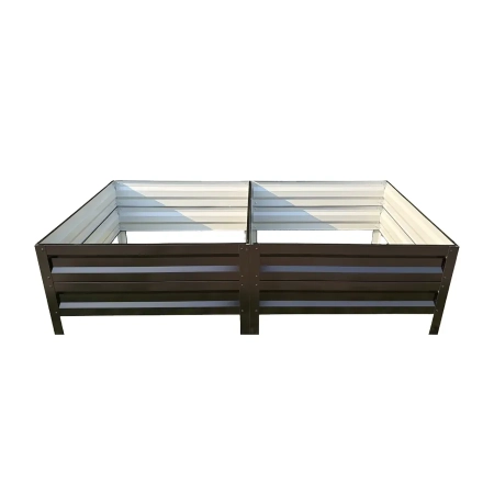 Podwyższona grządka ogrodowa metalowa 40 cm 0,65x2 m - czarna