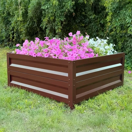 Podwyższona grządka ogrodowa metalowa 40 cm 0,65x1 m - kwietnik