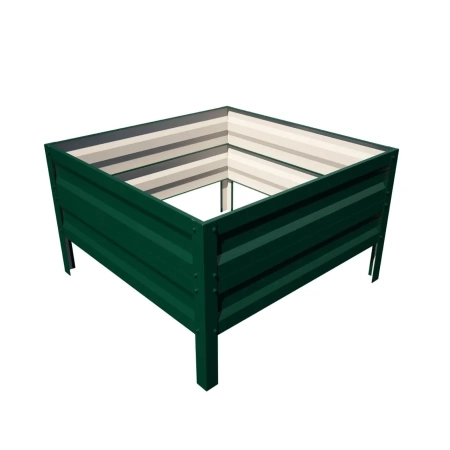 Podwyższona grządka ogrodowa metalowa 40 cm 0,65x1 m - zielony
