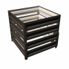 Kompostownik metalowy ogrodowy 1×1×1 m – brąz