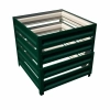 Kompostownik metalowy ogrodowy 1×1×1 m – zielony