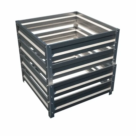 Kompostownik metalowy ogrodowy 1×1×1 m – ocynk