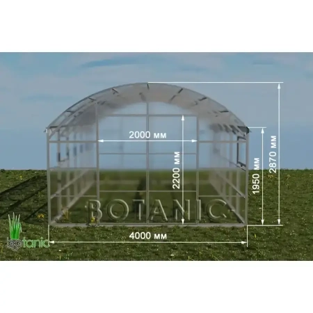 Szklarnia Botanic Rolnik 4M PRO – poliwęglan 6 mm Premium