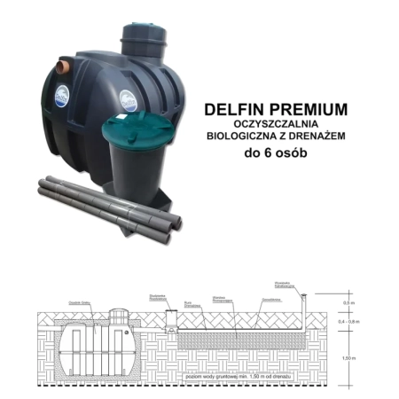 Oczyszczalnia drenażowa Delfin 3000 Premium Komplet