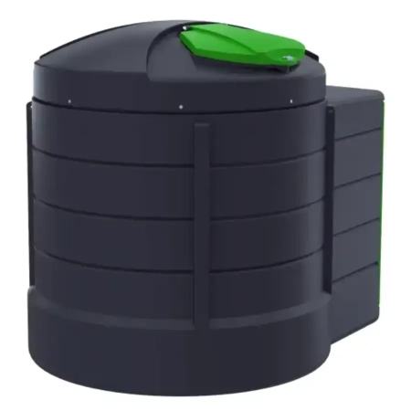 Zbiornik na olej napędowy CUS 2500 l – widok boczny zbiornika dwupłaszczowego