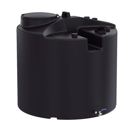 Czarny naziemny zbiornik 1500l na deszczówkę Fortis Aqua