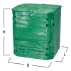 Kompostownik ogrodowy premium THERMO-KING 400 l - wymiary