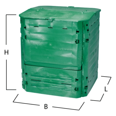 Kompostownik ogrodowy premium THERMO-KING 400 l - wymiary