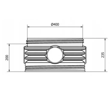 Nadbudowa gwintowana D400 H250 GRAF - wymiary