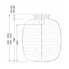 Wymiary osadnika gnilnego EPURBIO4 2100 l GRAF – schemat techniczny