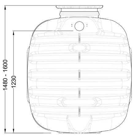 Osadnik gnilny EPURBIO6 2700 l GRAF – konstrukcja PEHD