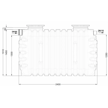 Osadnik gnilny EPURBIO7 3400l z filtrem- bok