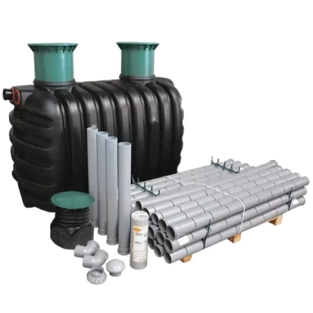 Oczyszczalnia przydomowa GRAF EPURBIO6 2700 l z drenażem rozsączającym 48 m do 4–6 osób