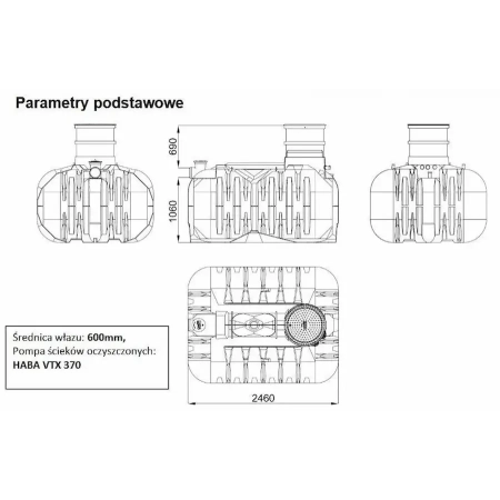 Bio Easy Flow WIRO 10 GOLD Flat - wymiary