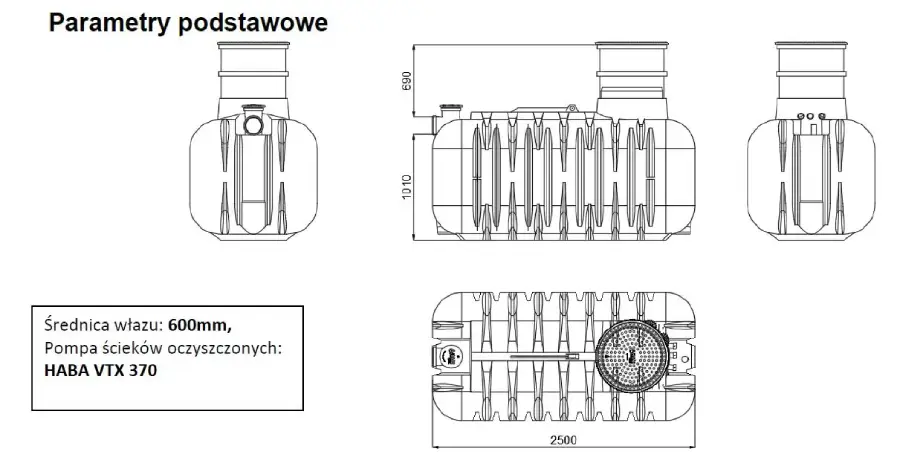 Bio Easy Flow 5 FLAT - wymiary