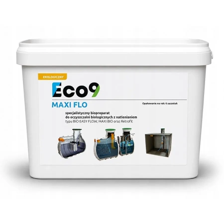 Eco9 MAXI FLO 2,7 kg – bakterie do oczyszczalni tlenowych na 12 miesięcy | HABA