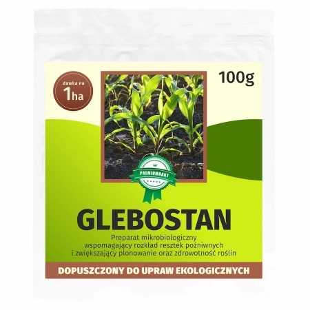 Opakowanie GLEBOSTAN 100 g – preparat mikrobiologiczny z bakteriami Bacillus do poprawy żyzności gleby