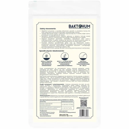 BAKTOHUM – etykieta z instrukcją