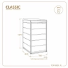 Wymiary TOP BOX CLASSIC 240 l – zabudowa 1-modułowa