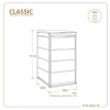 Wymiary zabudowy TOP BOX CLASSIC 120 l – 592 × 680 × 1130 mm